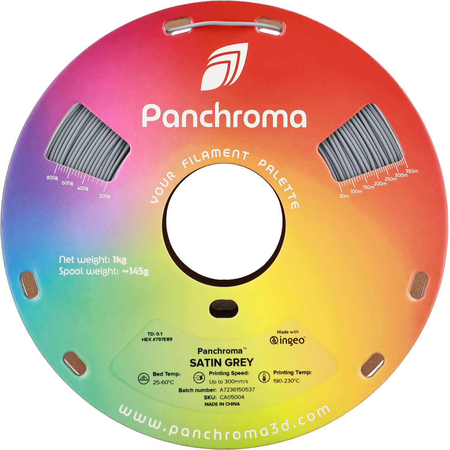 Polymaker Panchroma Satin PLA Filament Gri