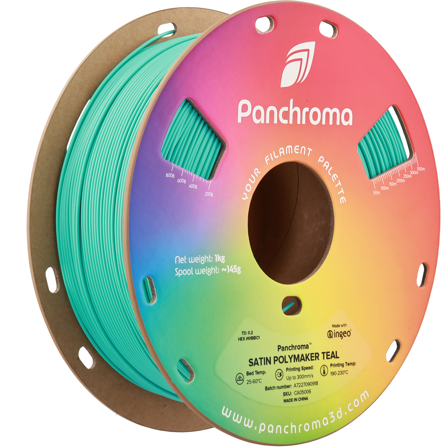 Polymaker Panchroma Satin PLA Filament Polymaker Teal