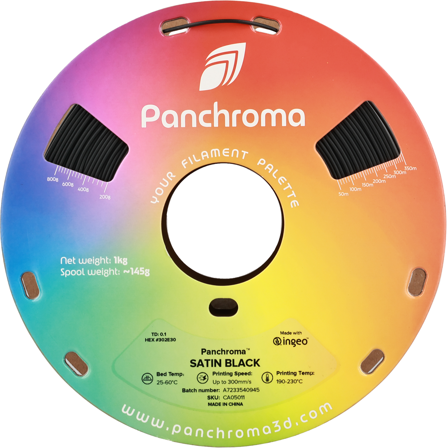 Polymaker Panchroma Satin PLA Filament Siyah
