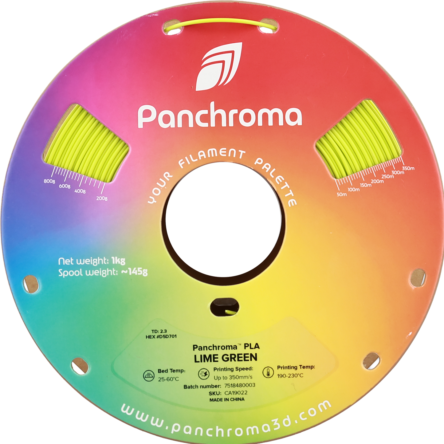 Polymaker Panchroma PLA Filament Limon Yeşili