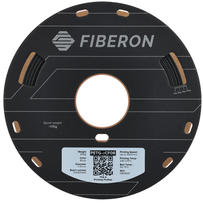 Polymaker Fiberon PETG-rCF08 Filament Siyah