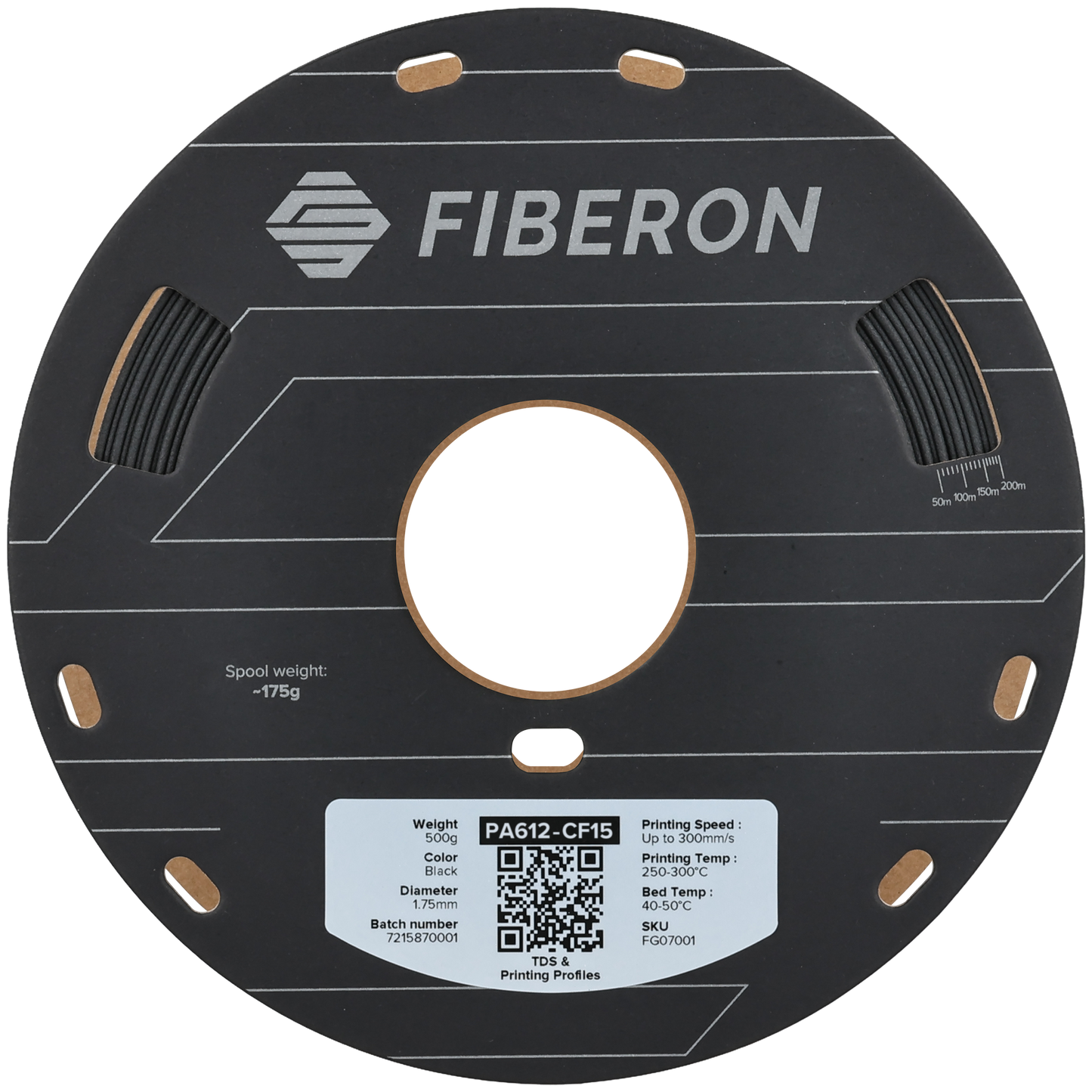 Polymaker Fiberon PA612-CF15 Filament Siyah