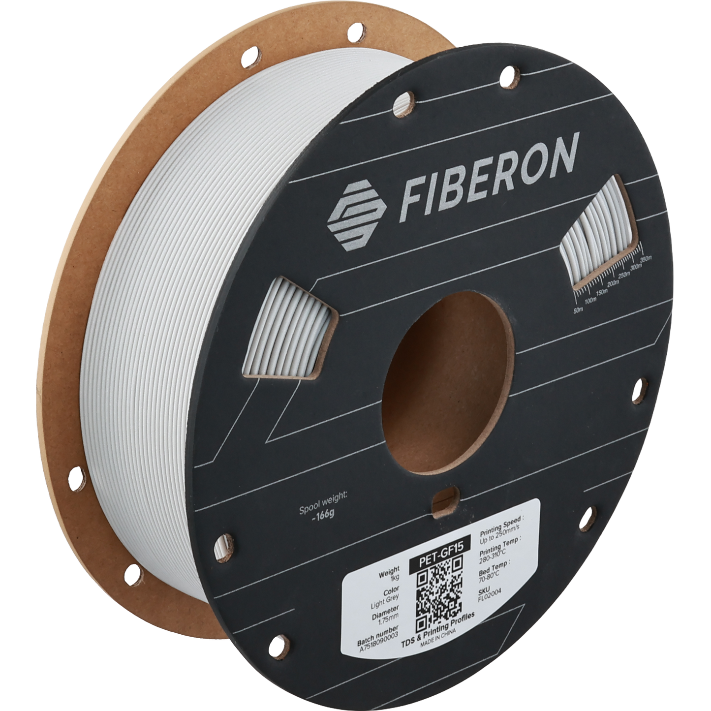 Polymaker Fiberon PET-GF15 Filament Açık Gri