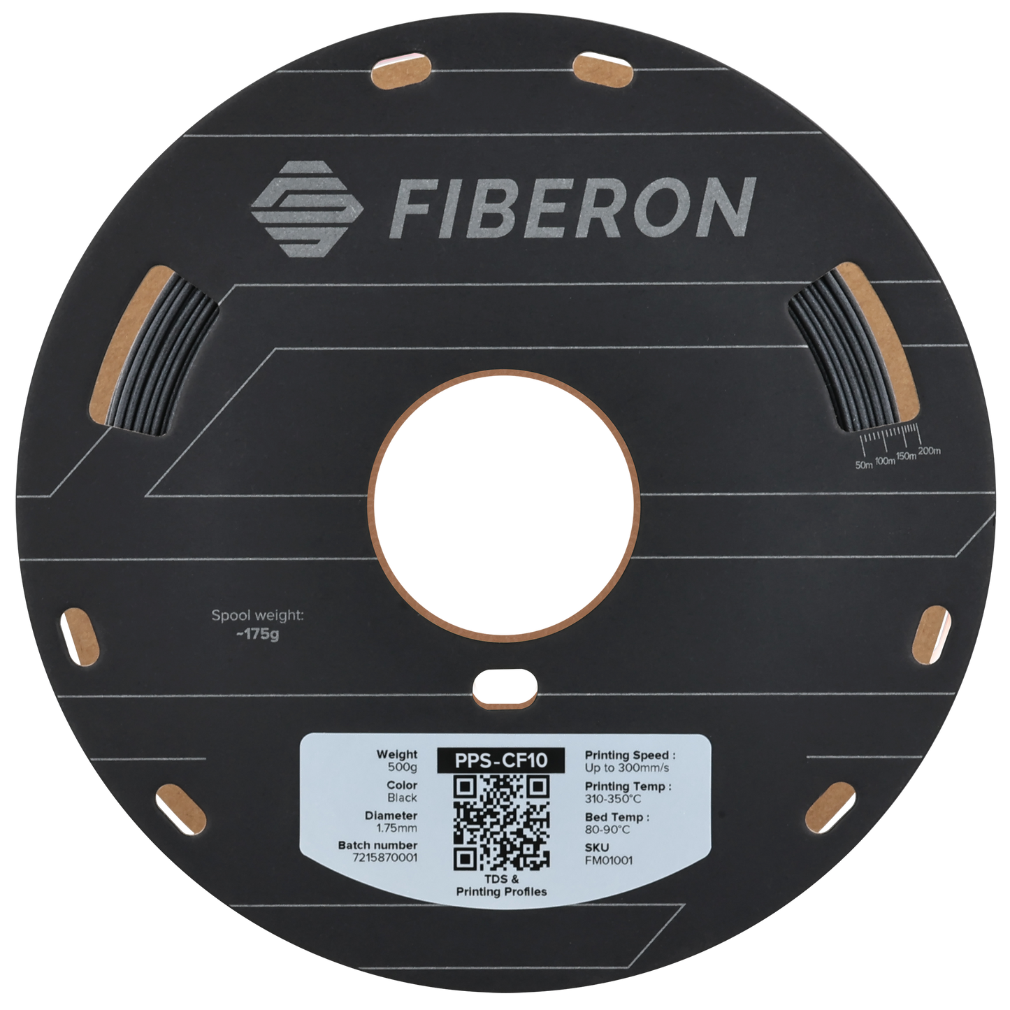 Polymaker Fiberon PPS-CF10 Filament Siyah