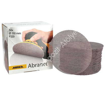 Mirka Abranet 150mm Cırt Zımpara – Tozsuz Zımparalama | Endüstriyel & Kompozit Uyumlu (P80)