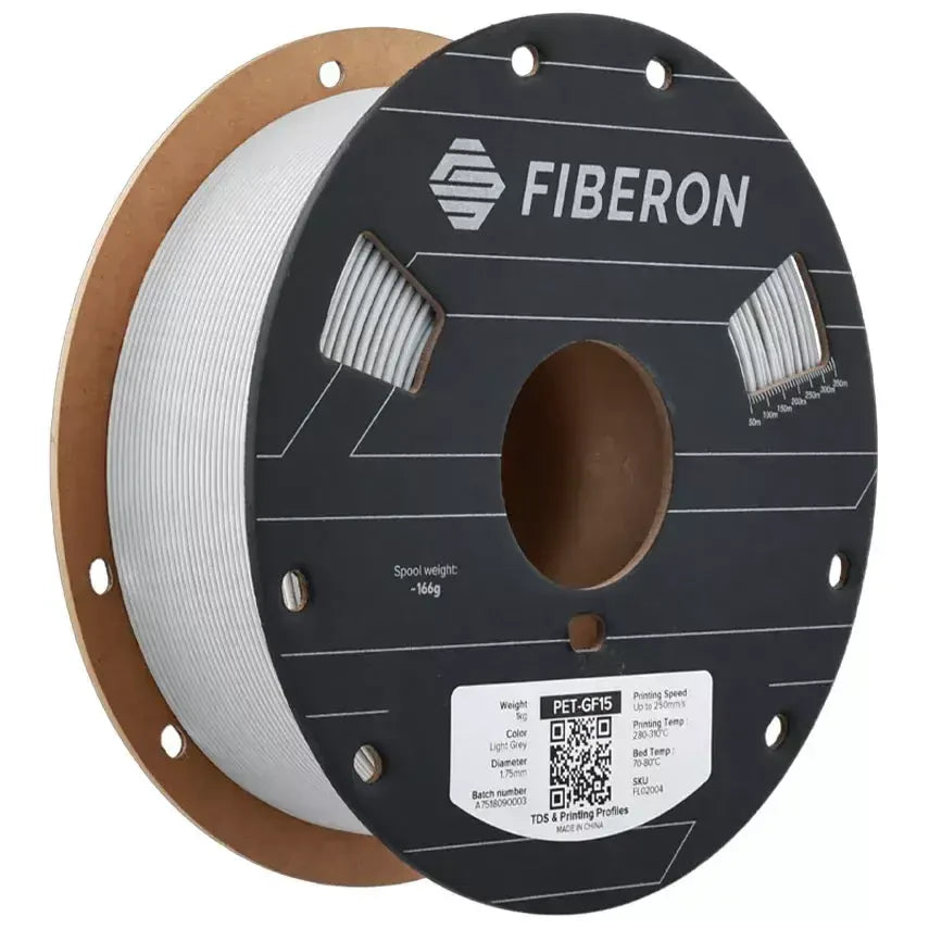 Polymaker Fiberon PET-GF15 Filament Açık Gri