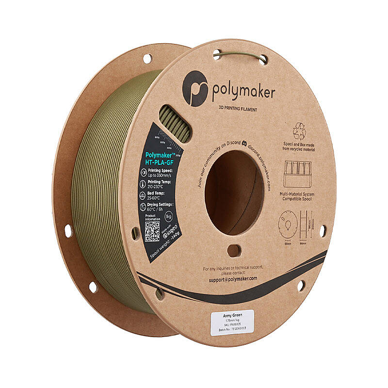 Polymaker HT-PLA-GF Filament Askeri Yeşil