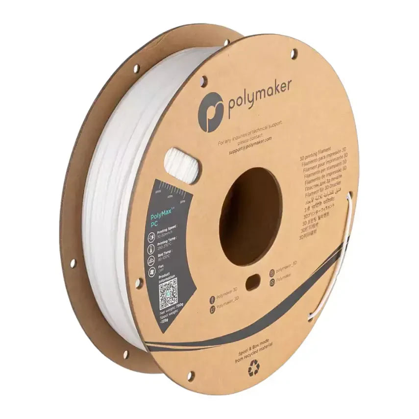 Polymaker PolyMax Sert PC Filament Beyaz