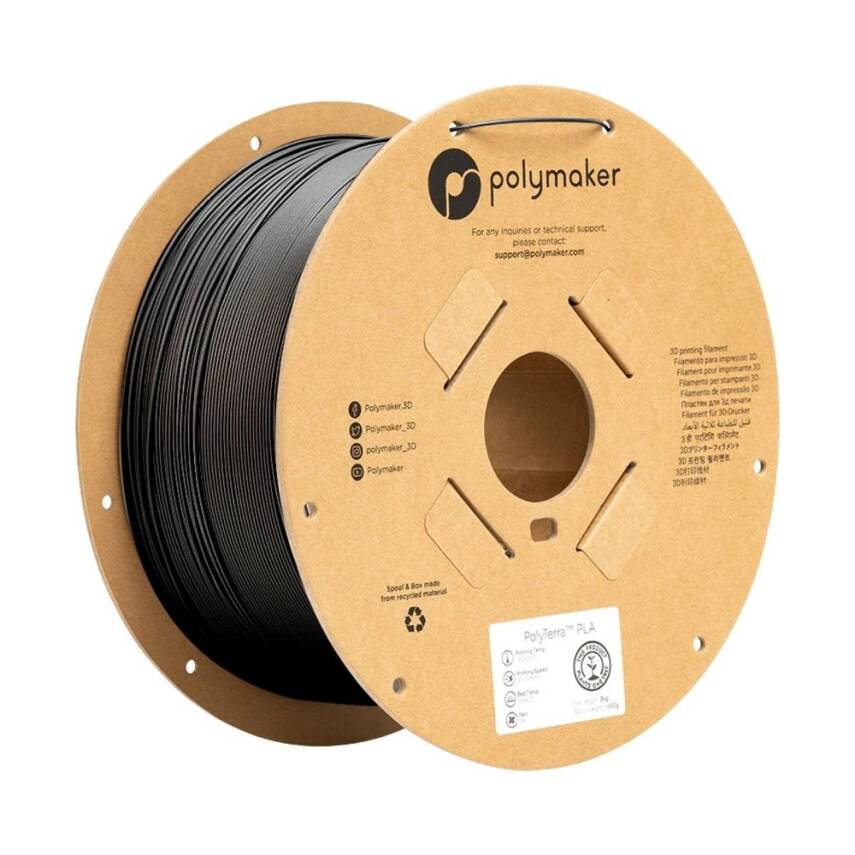 Polymaker PolyTerra Matte PLA Filament Kömür Siyah - 3kg